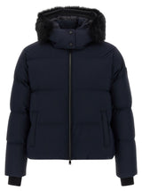 Moose Knuckles Blue Nylon Full-Length Jacket