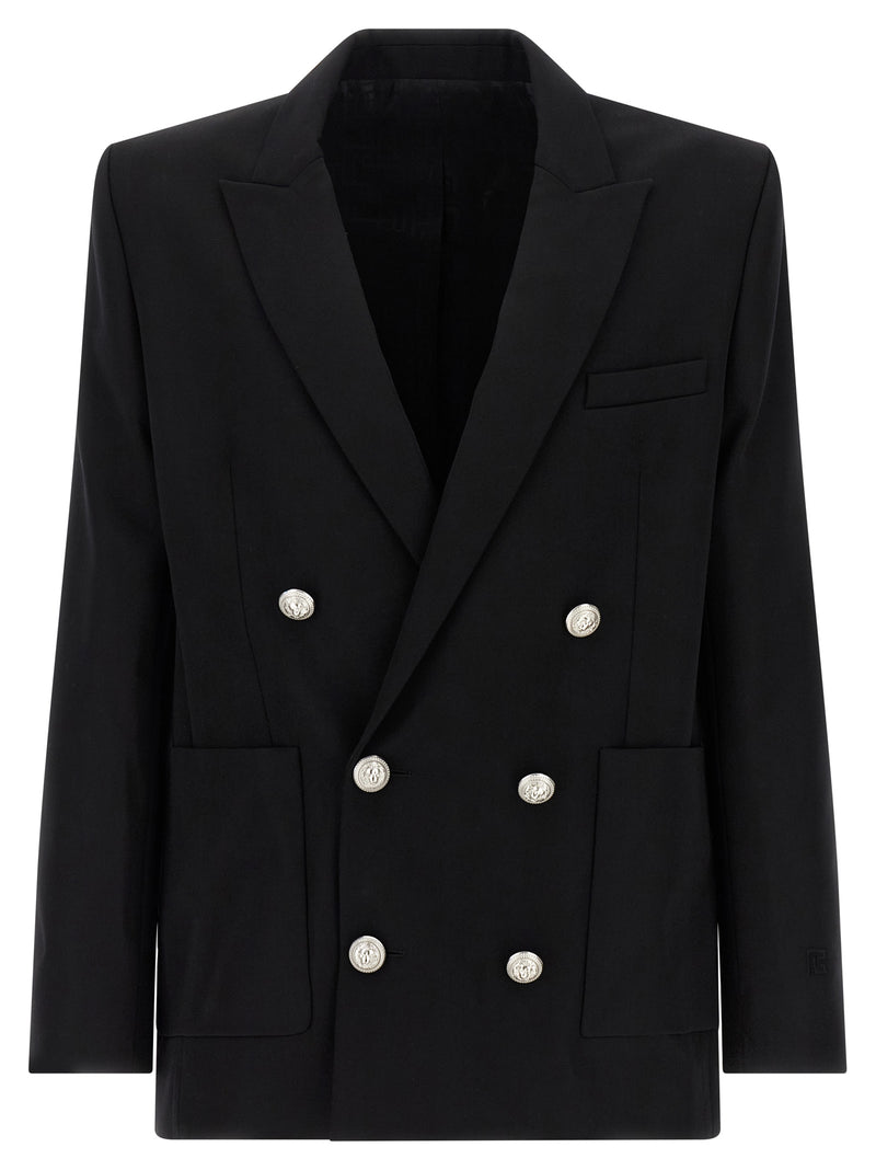 Blazer Balmain noir en laine vierge