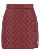Moncler Bordeaux Polyamide Long Skirt