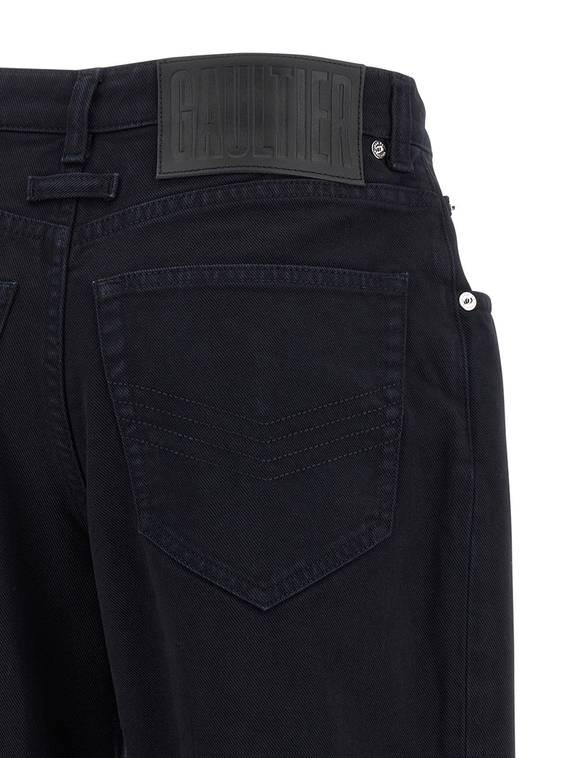 Jean Paul Gaultier Jean en denim de coton bleu