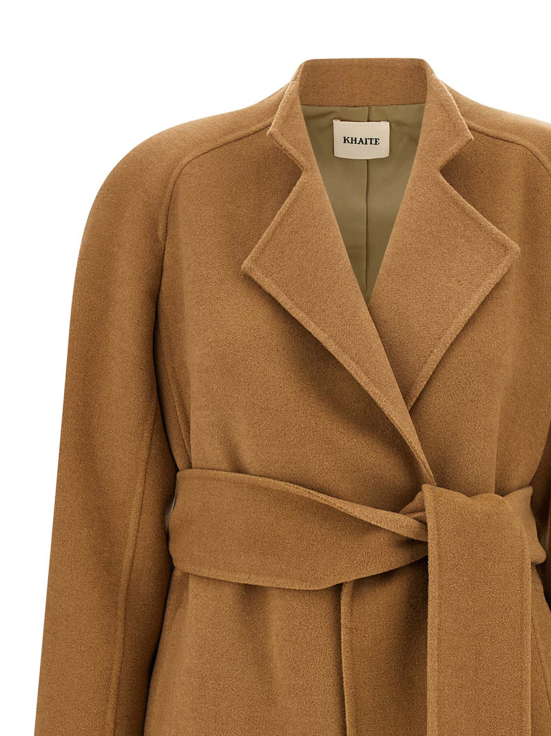 Khaite Deena Brown Wool Coat - Luxurious & Stylish