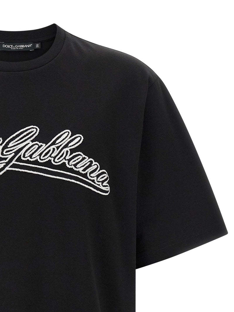 T-shirt bicolore en coton Dolce & Gabbana