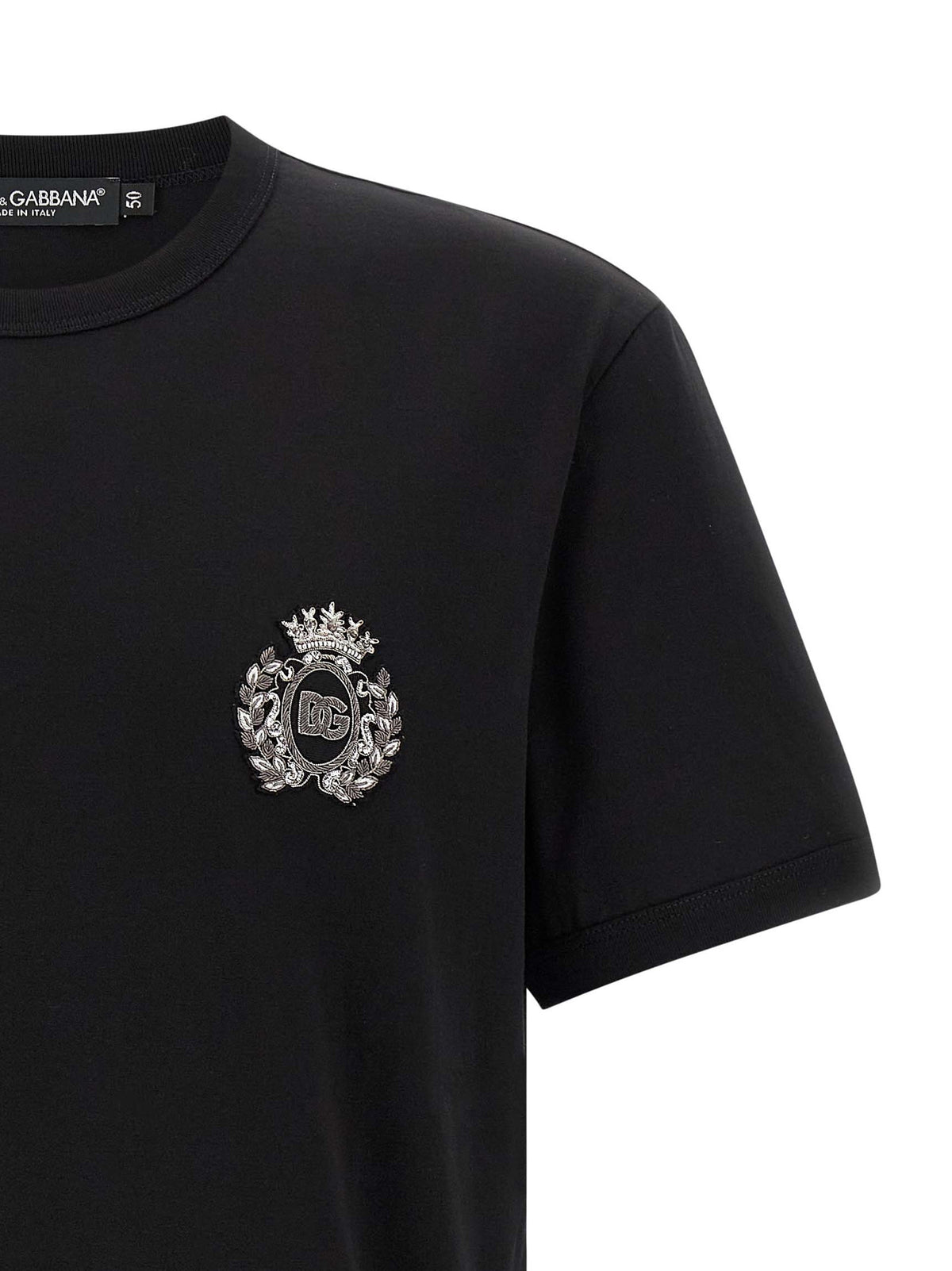 Dolce & Gabbana Black Cotton T-Shirt