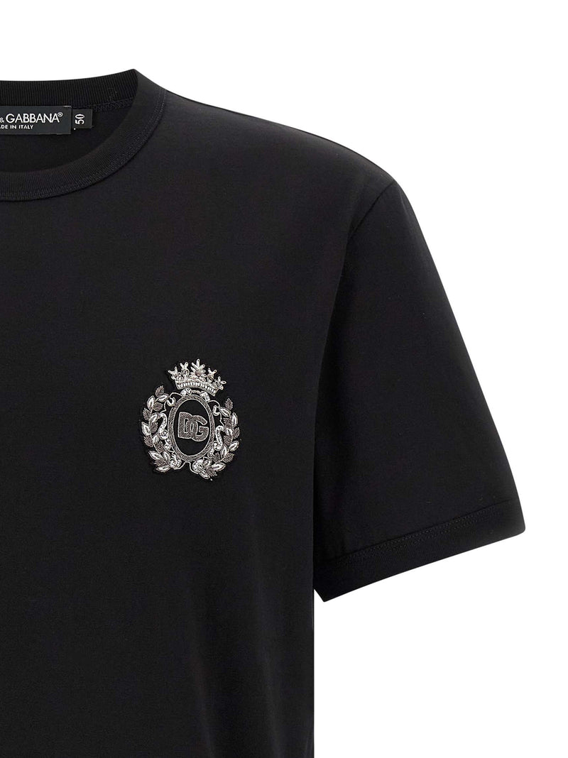 Dolce & Gabbana Black Cotton T-Shirt