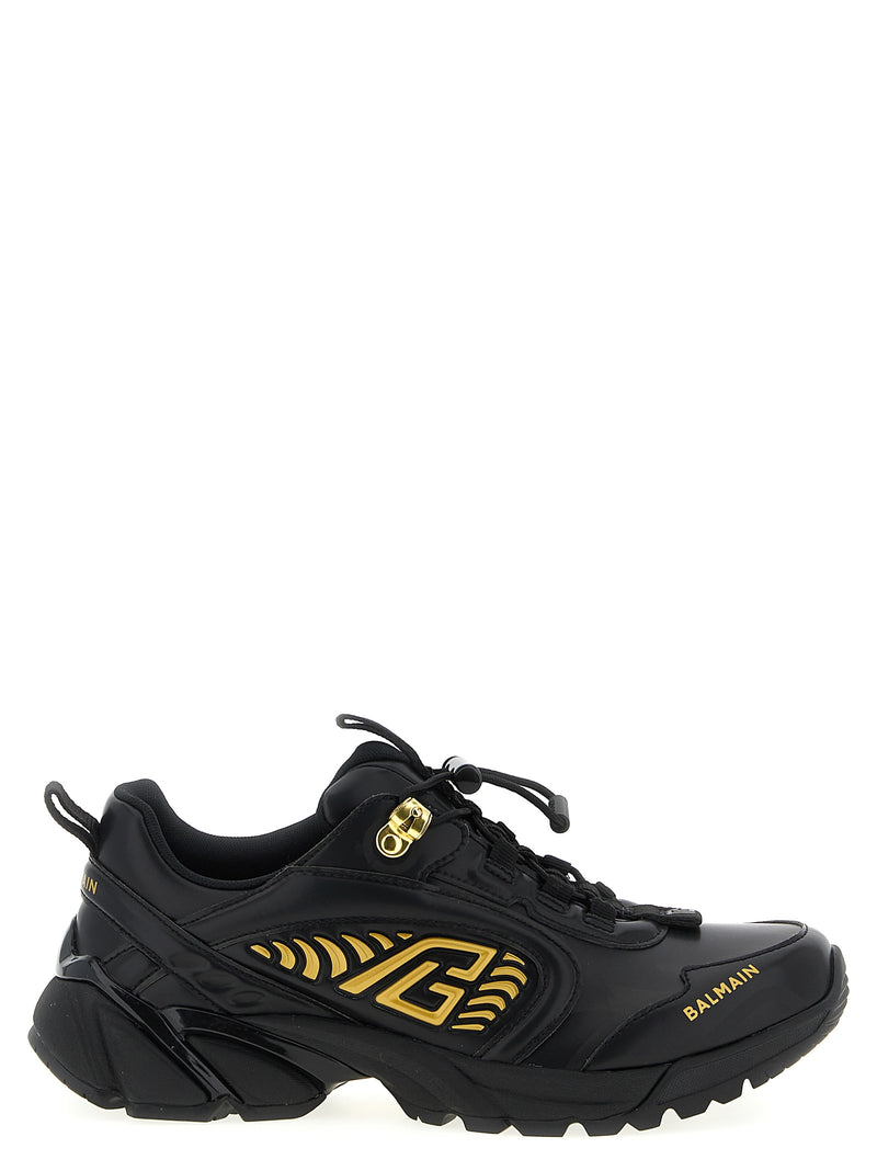 Balmain Black Nylon Athletic Sneakers