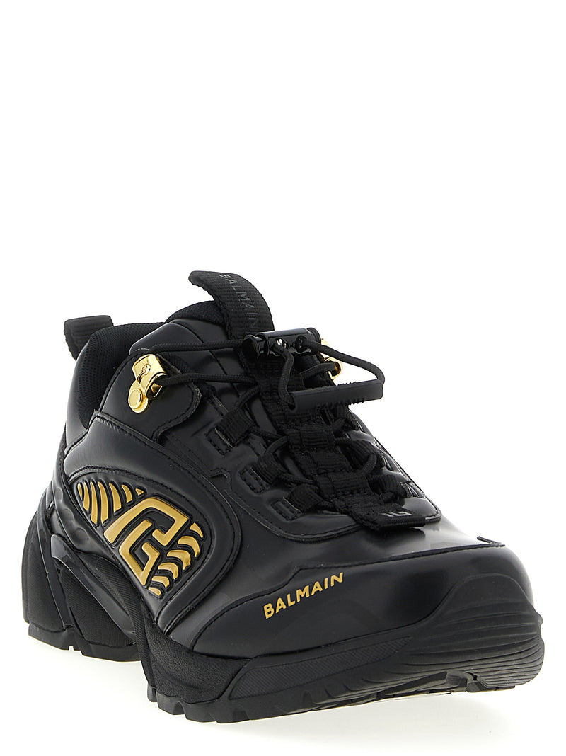 Balmain Black Nylon Athletic Sneakers