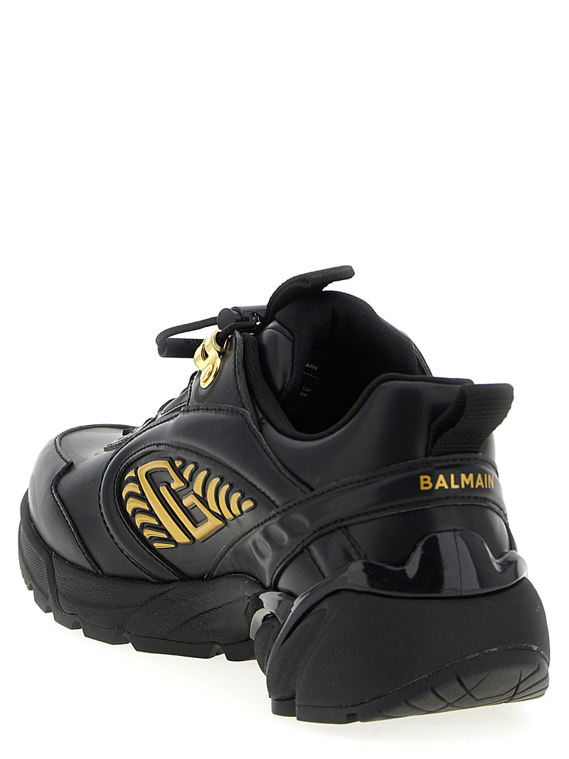 Balmain Black Nylon Athletic Sneakers