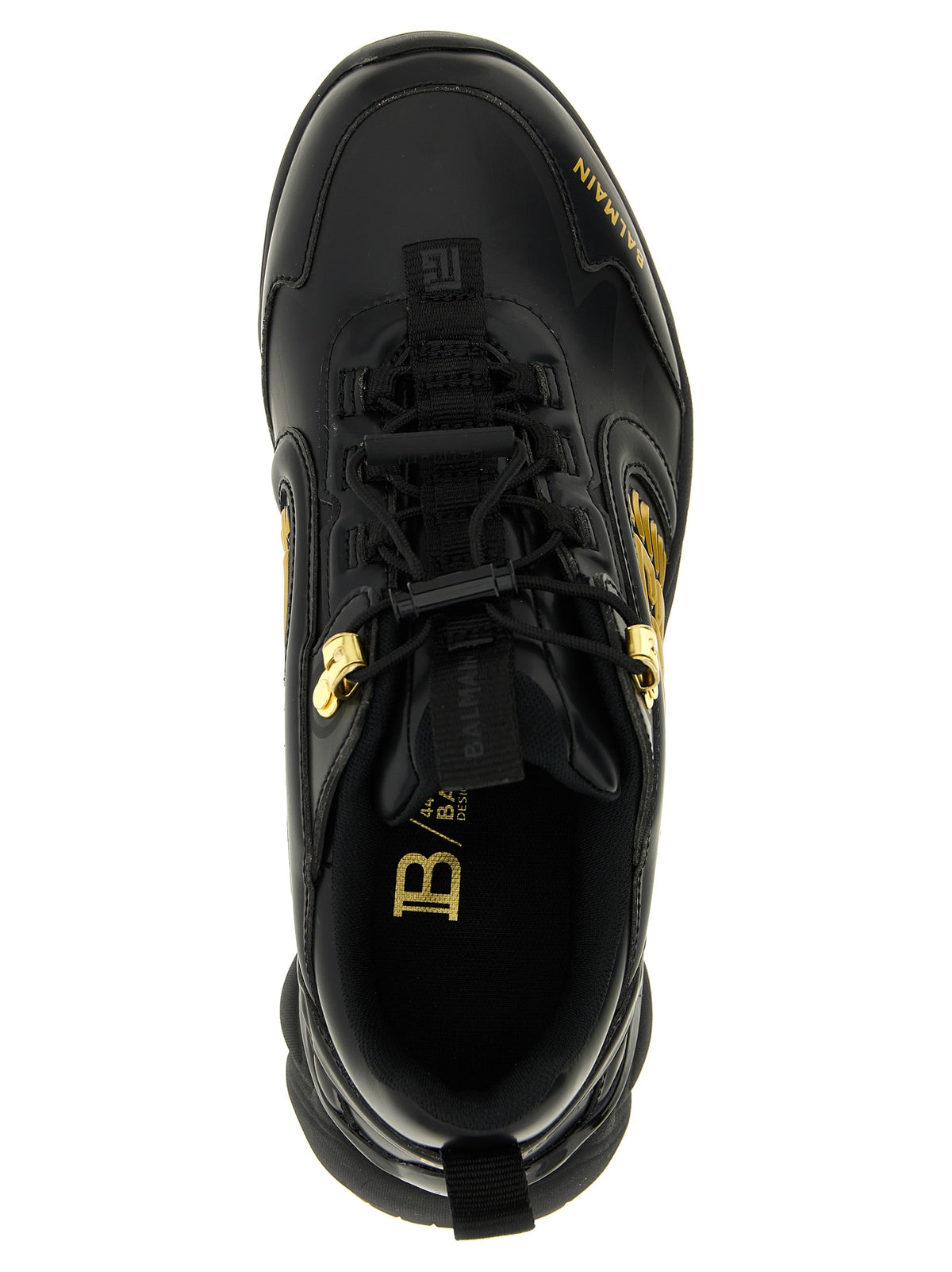 Balmain Cosmic Dust Black Nylon Athletic Sneakers