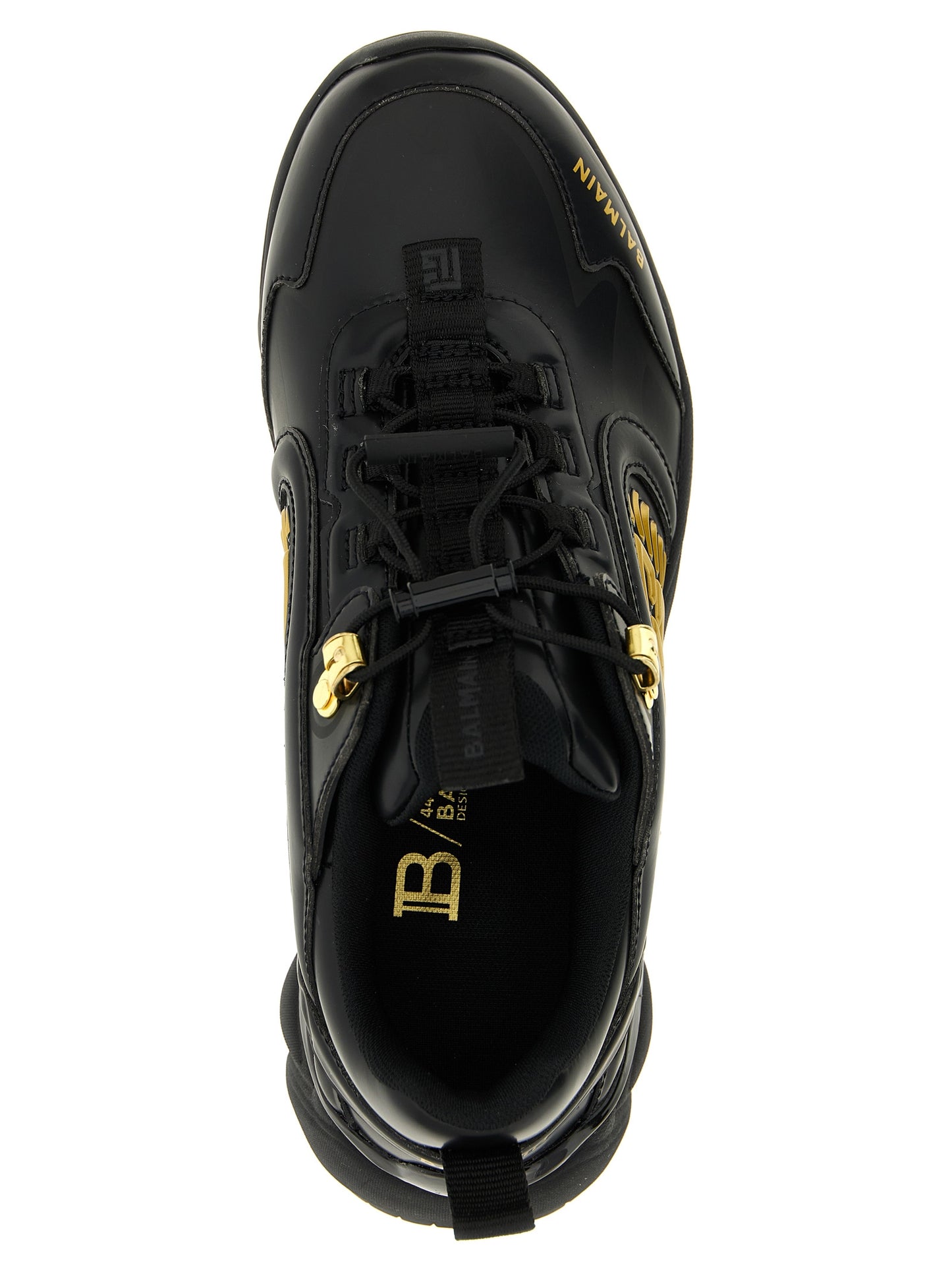 Balmain Black Nylon Athletic Sneakers