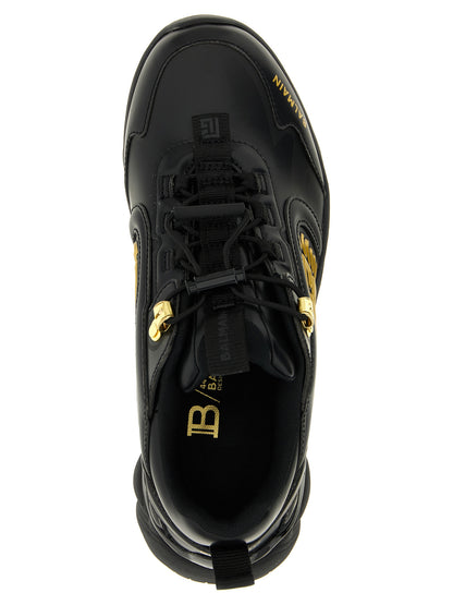 Balmain Black Nylon Athletic Sneakers