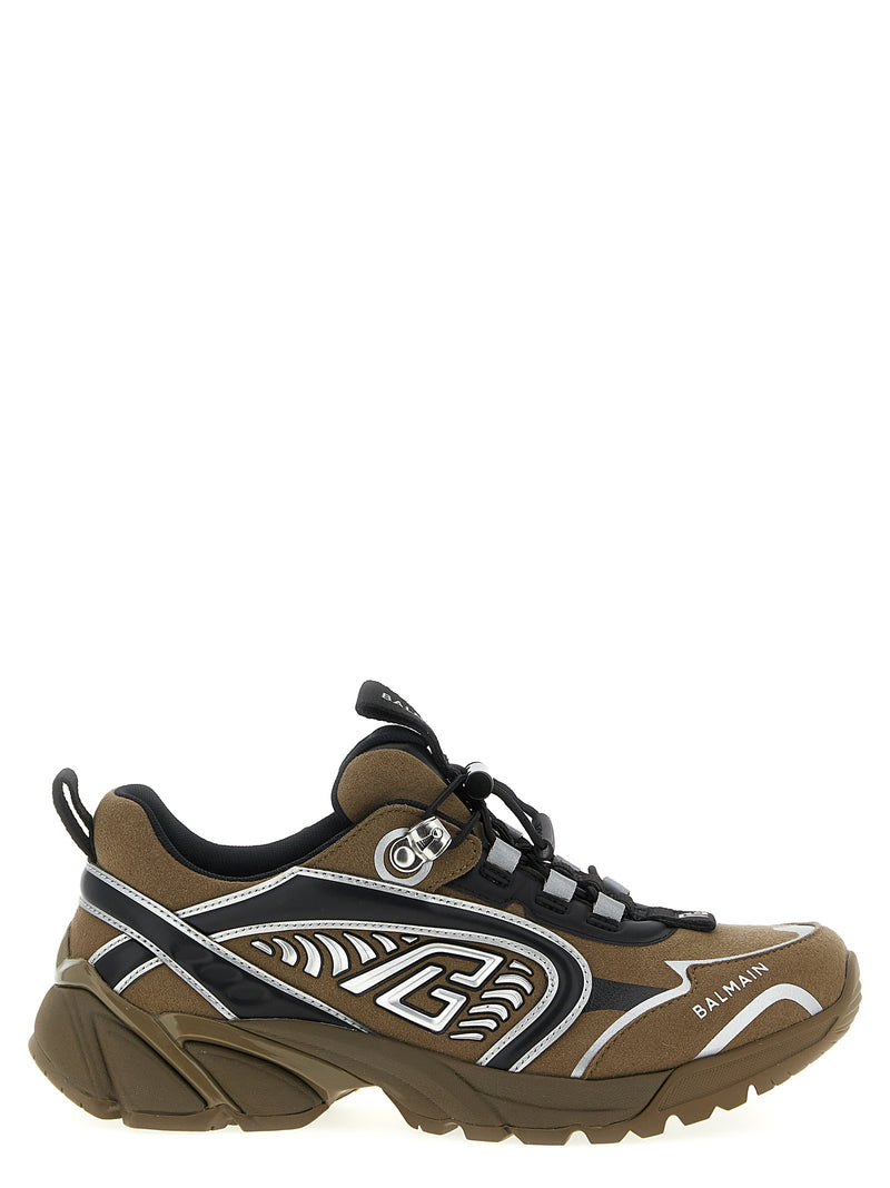 Balmain Cosmic Dust Bicolor Polyethylene Athletic Sneakers