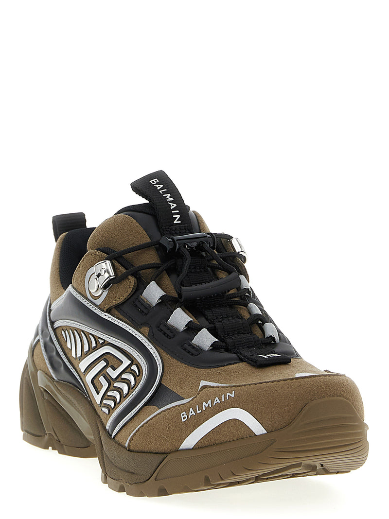 Balmain Cosmic Dust Bicolor Polyethylene Athletic Sneakers