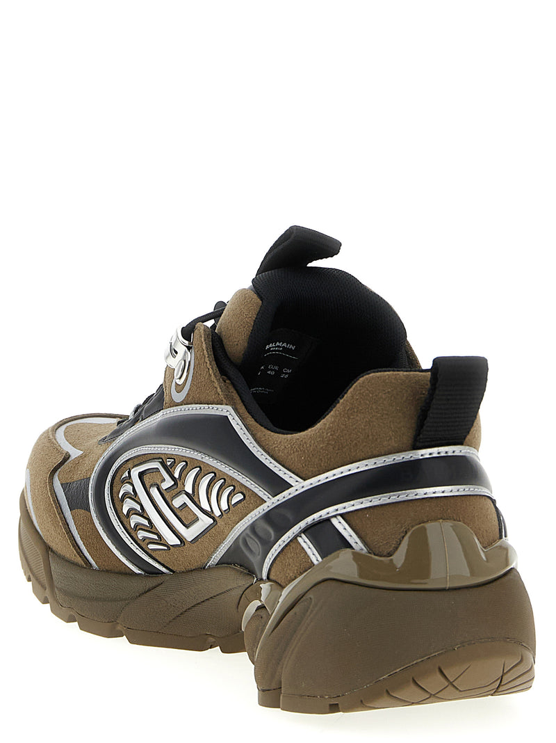Balmain Cosmic Dust Bicolor Polyethylene Athletic Sneakers