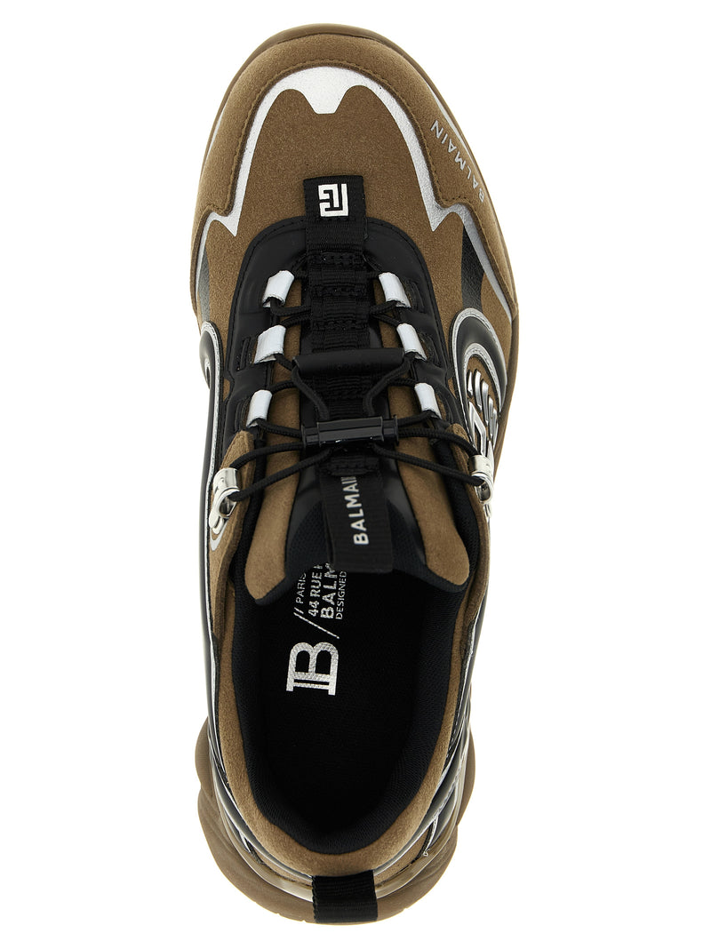 Balmain Cosmic Dust Bicolor Polyethylene Athletic Sneakers