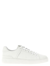 Balmain B-Court White Calfskin Low Top Sneakers for Women