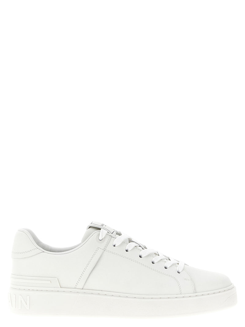 Baskets basses Balmain en cuir de veau blanc