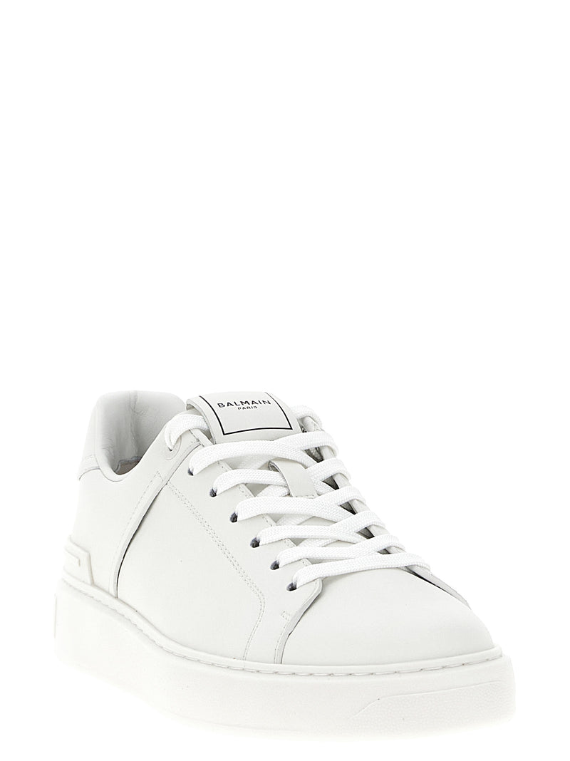 Baskets basses Balmain en cuir de veau blanc
