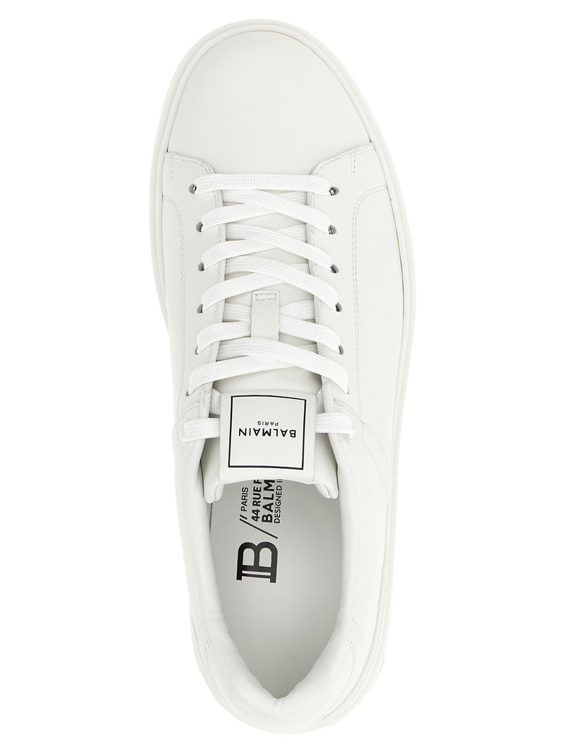 Baskets basses Balmain en cuir de veau blanc