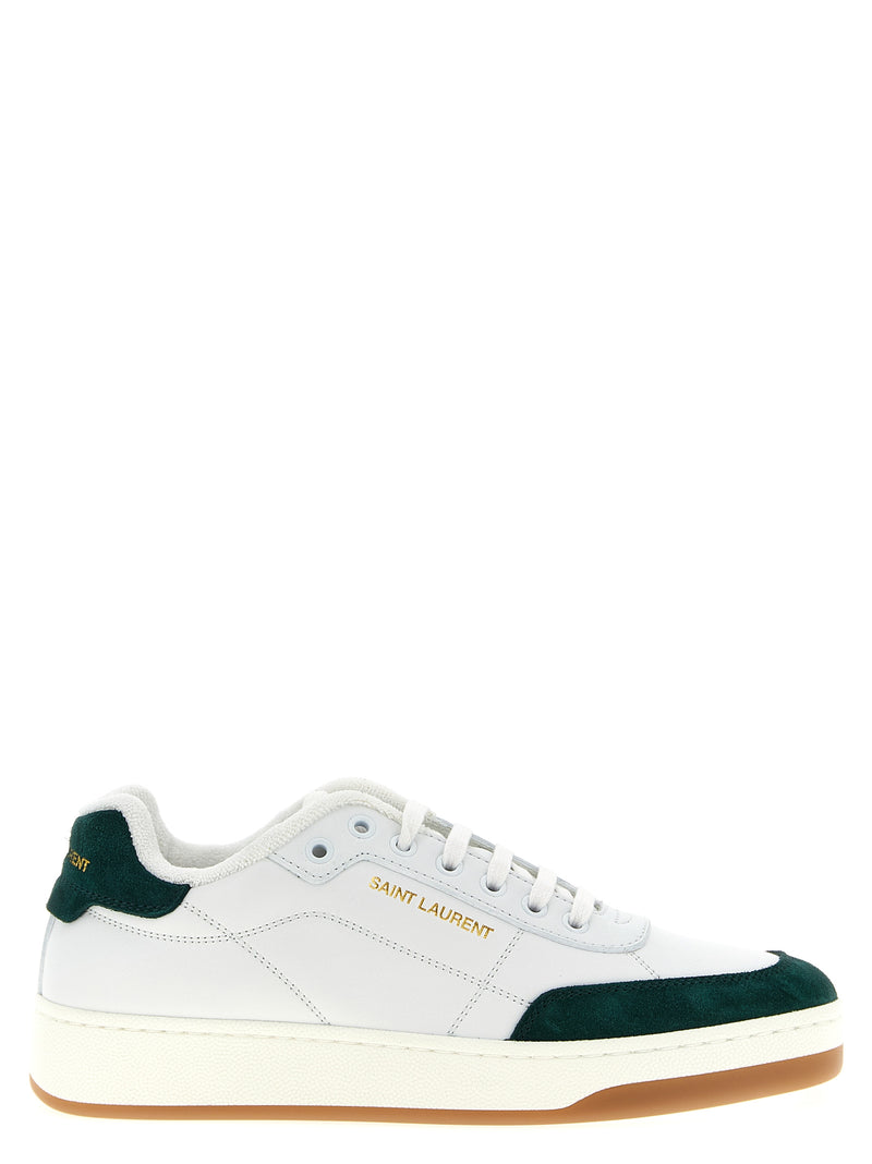 Baskets basses bicolores en cuir de veau Saint Laurent