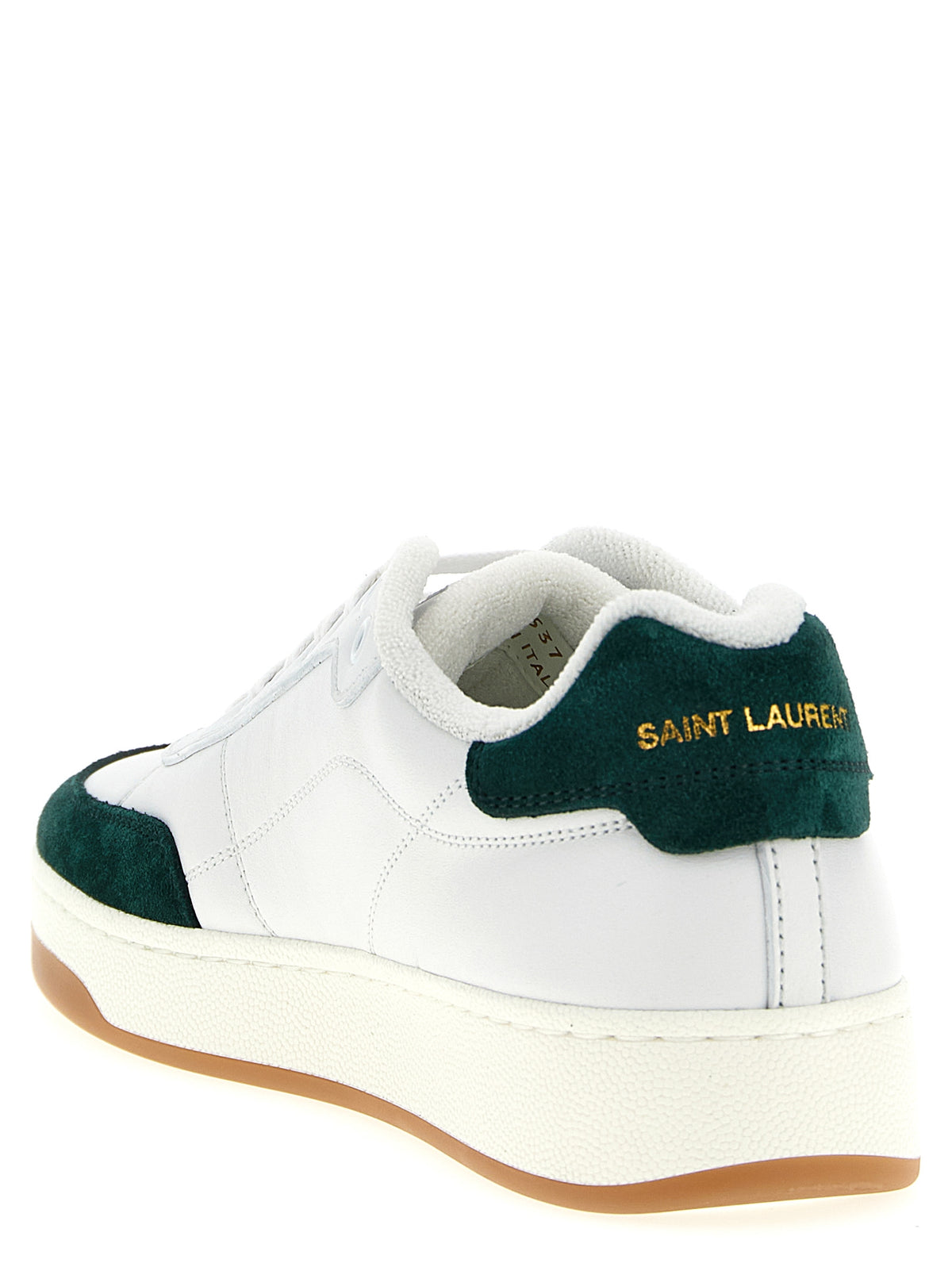 Baskets basses bicolores en cuir de veau Saint Laurent