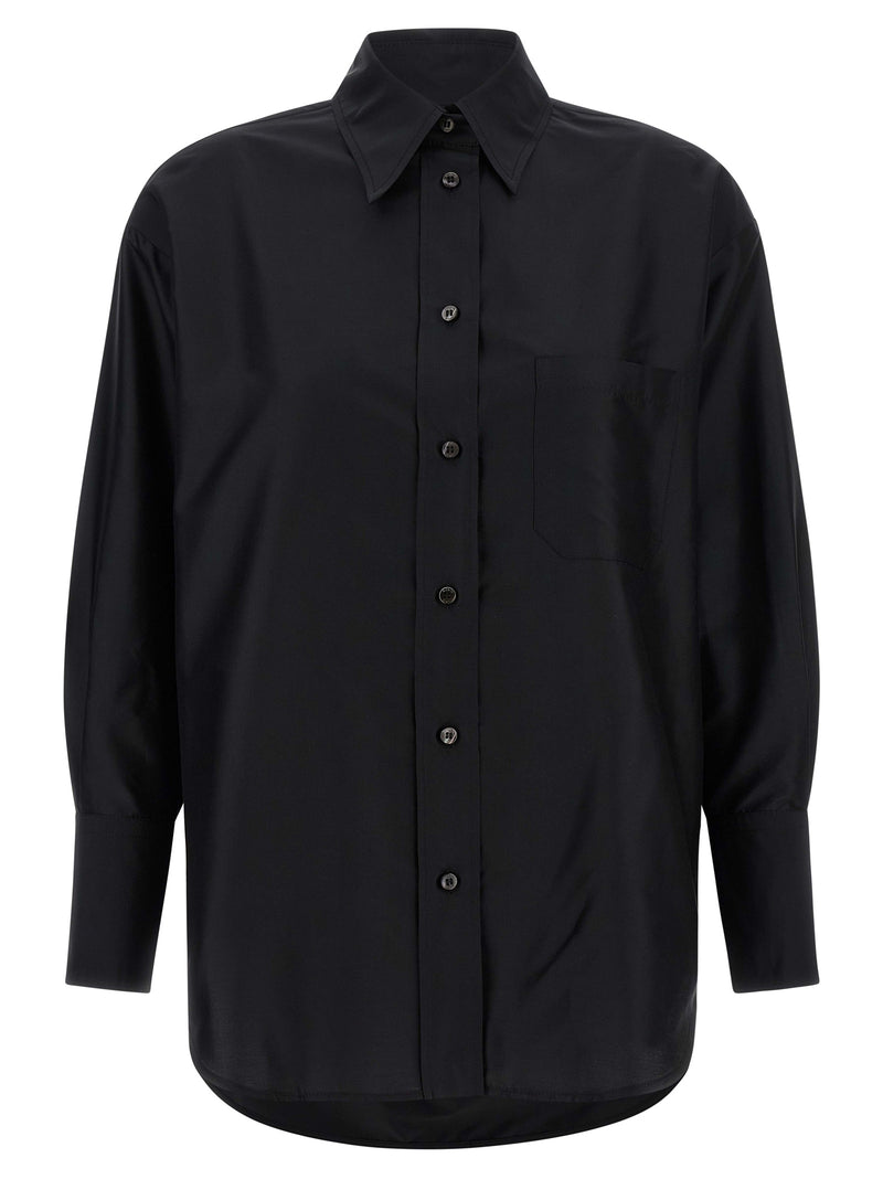 Alberto Biani Black Silk Blouse