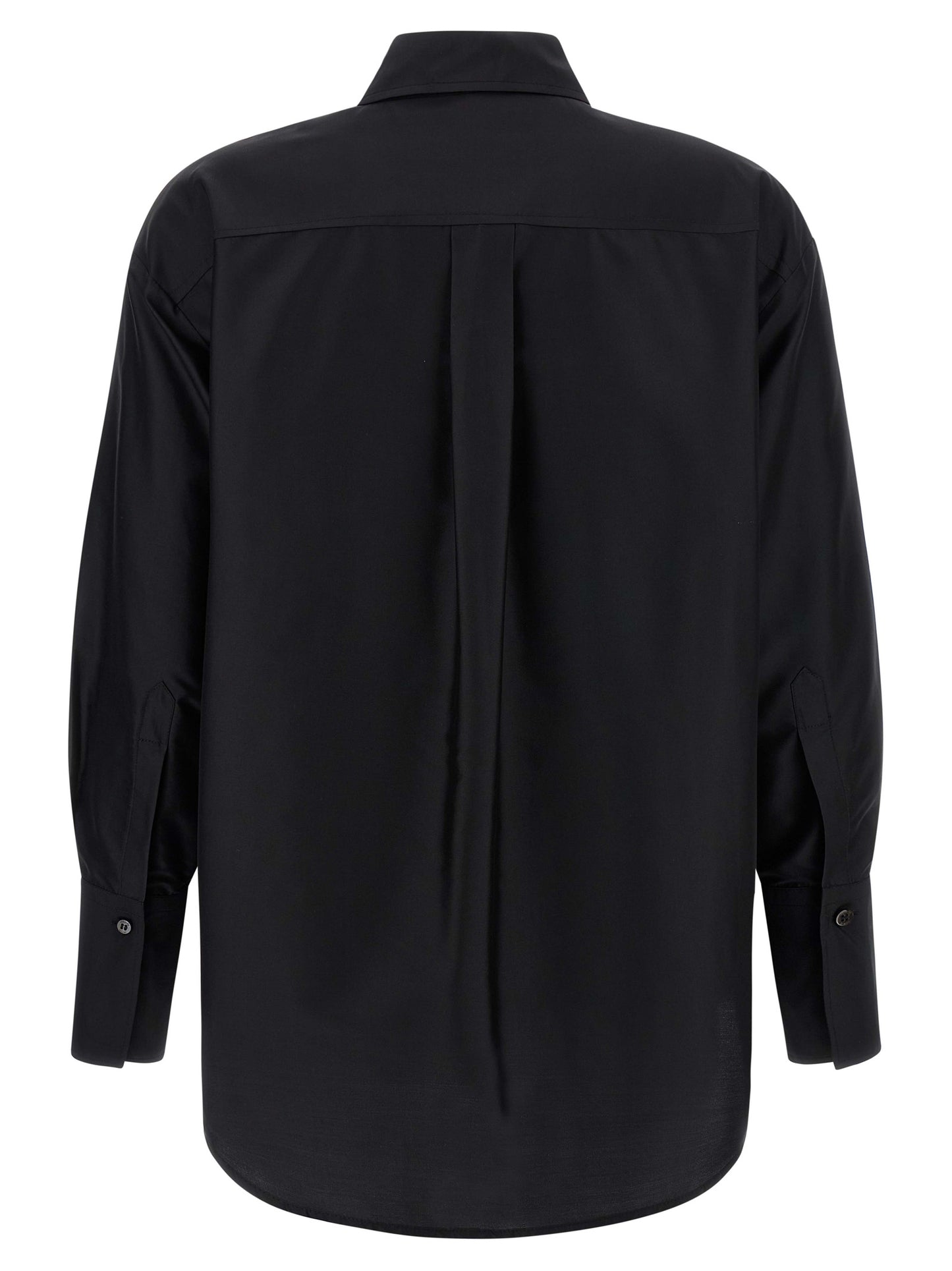 Alberto Biani Black Silk Blouse
