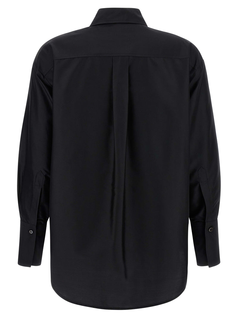 Alberto Biani Black Silk Blouse