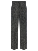 Dolce & Gabbana Bicolor Virgin Wool Casual Pants