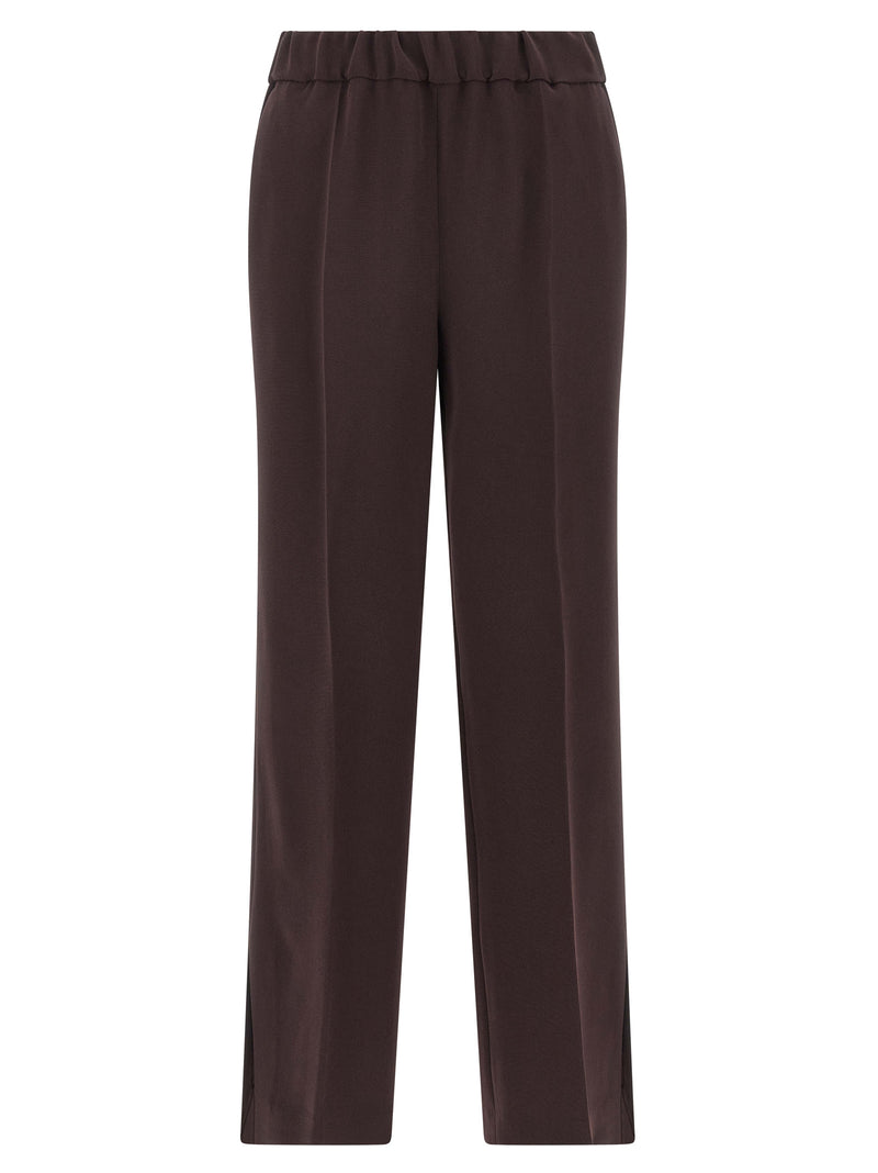 Alberto Biani Brown Triacetate Casual Pants
