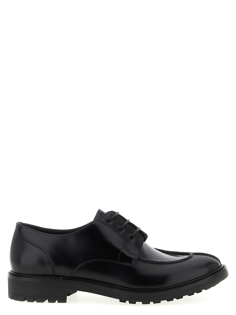 Saint Laurent Black Calfskin Oxfords And Derbies