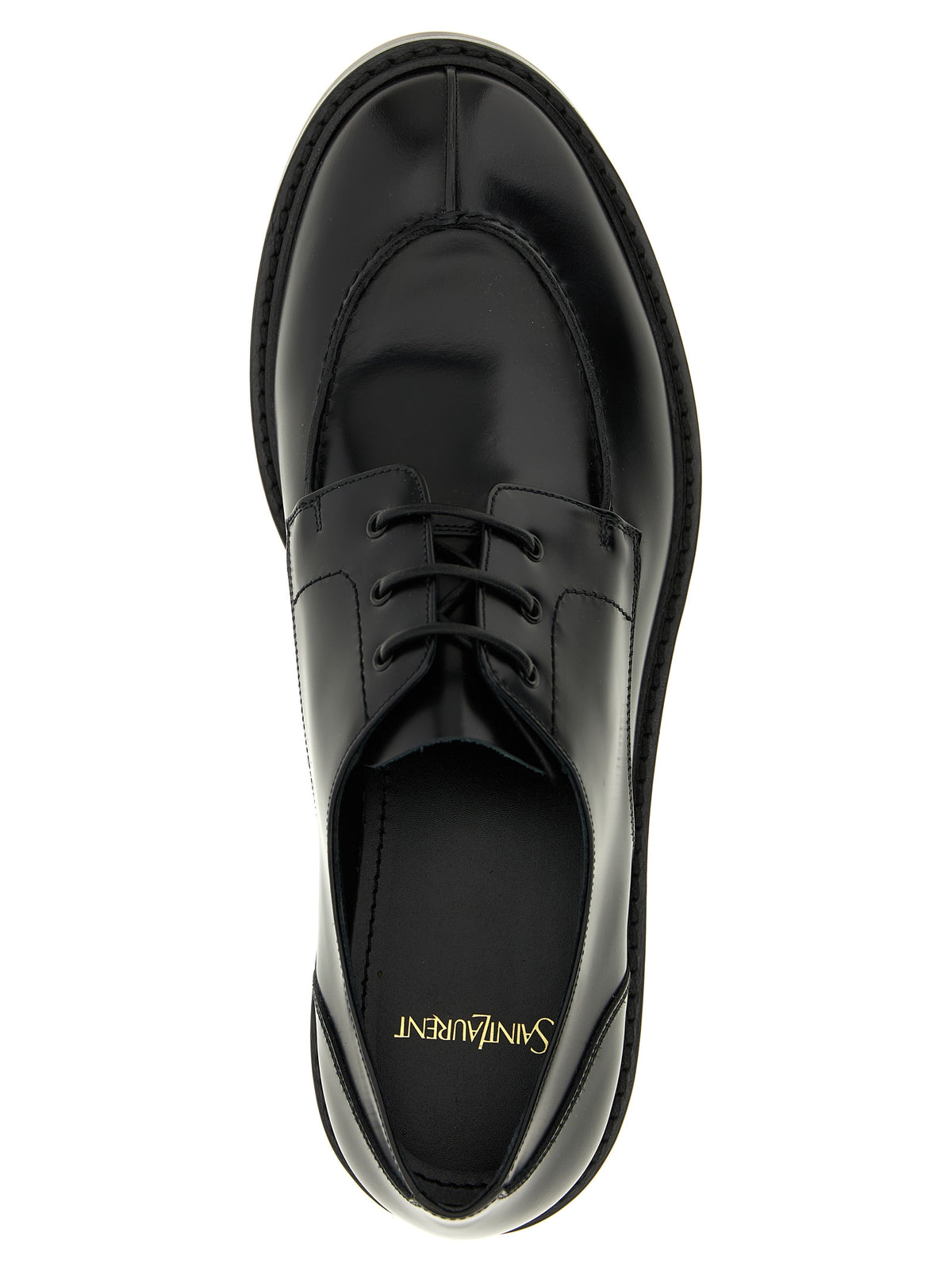 Richelieus et Derbys Saint Laurent en Cuir de Veau Noir