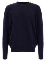 Balmain Blue Cashmere Cardigan for Men
