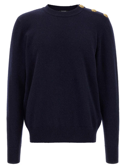 Balmain Blue Cashmere Cardigan