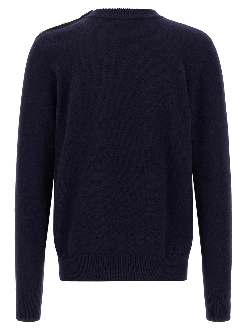 Balmain Blue Cashmere Cardigan