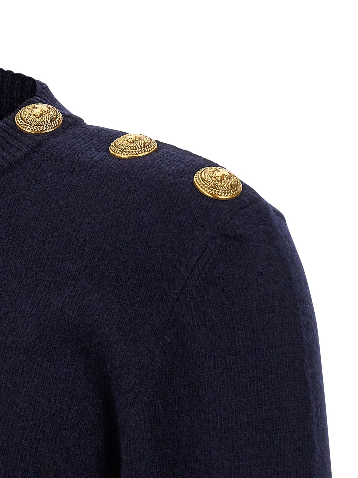 Balmain Blue Cashmere Cardigan