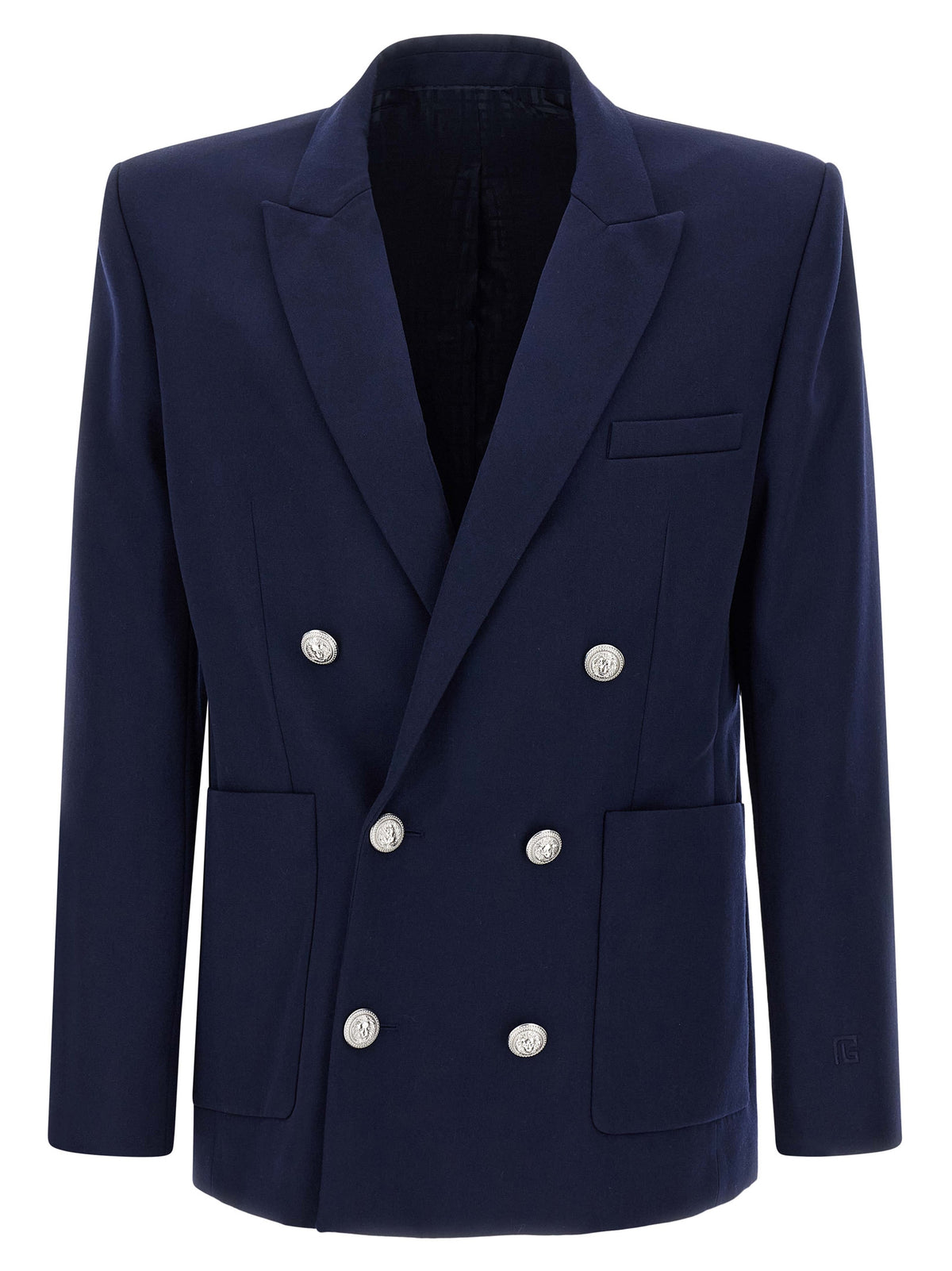 Blazer Balmain en Laine Vierge Bleue