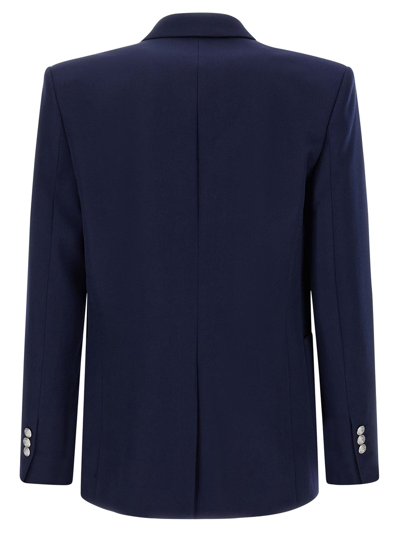 Balmain Blue Virgin Wool Blazer