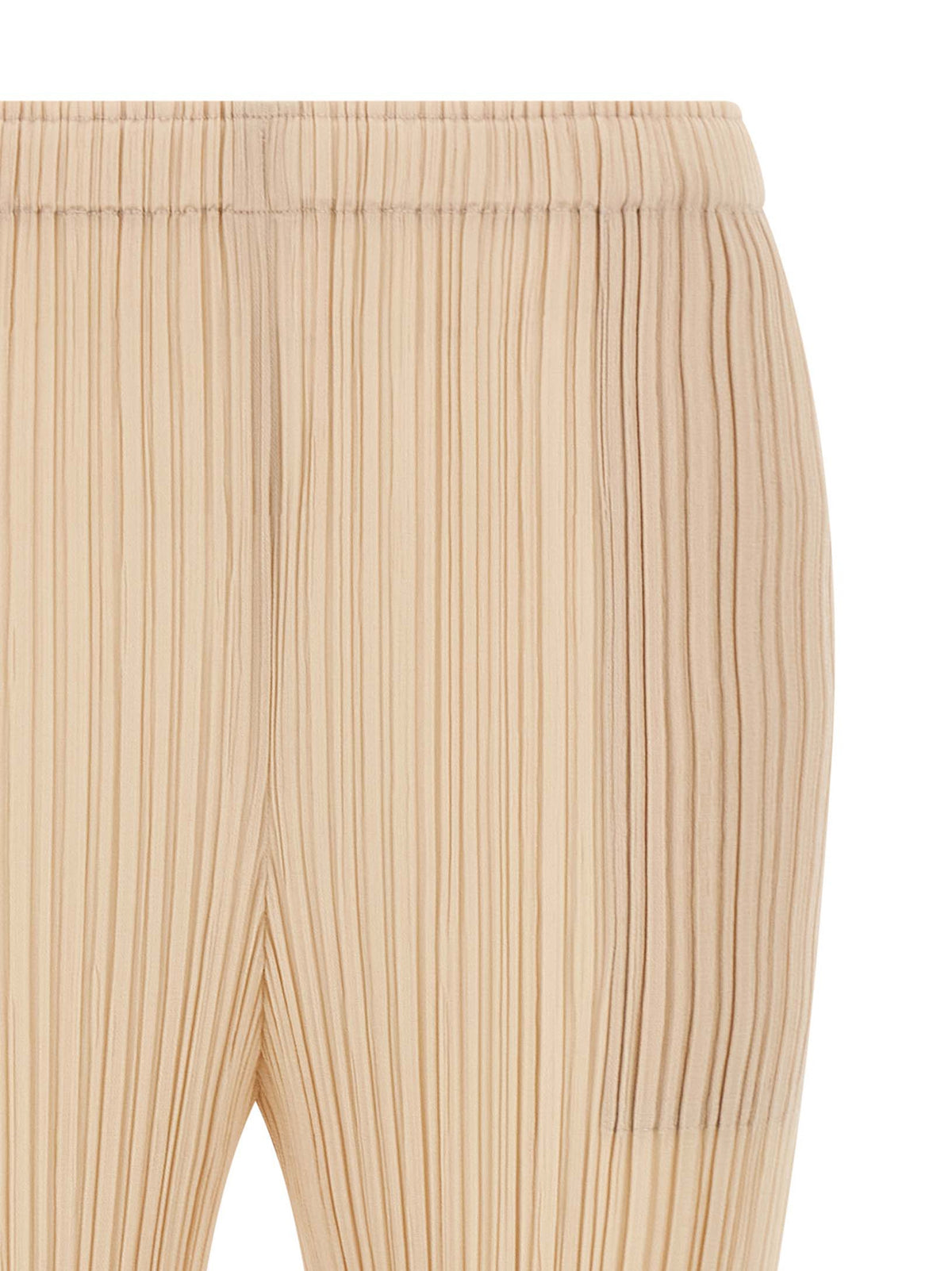 PLEATS PLEASE ISSEY MIYAKE Pantalon décontracté en polyester beige