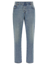 Balmain Blue Cotton Jeans Denim