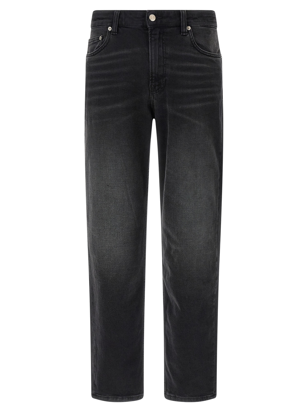 Department 5 Black Cotton Straight-Leg Jeans