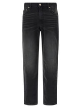 Department 5 Black Cotton Straight-Leg Jeans