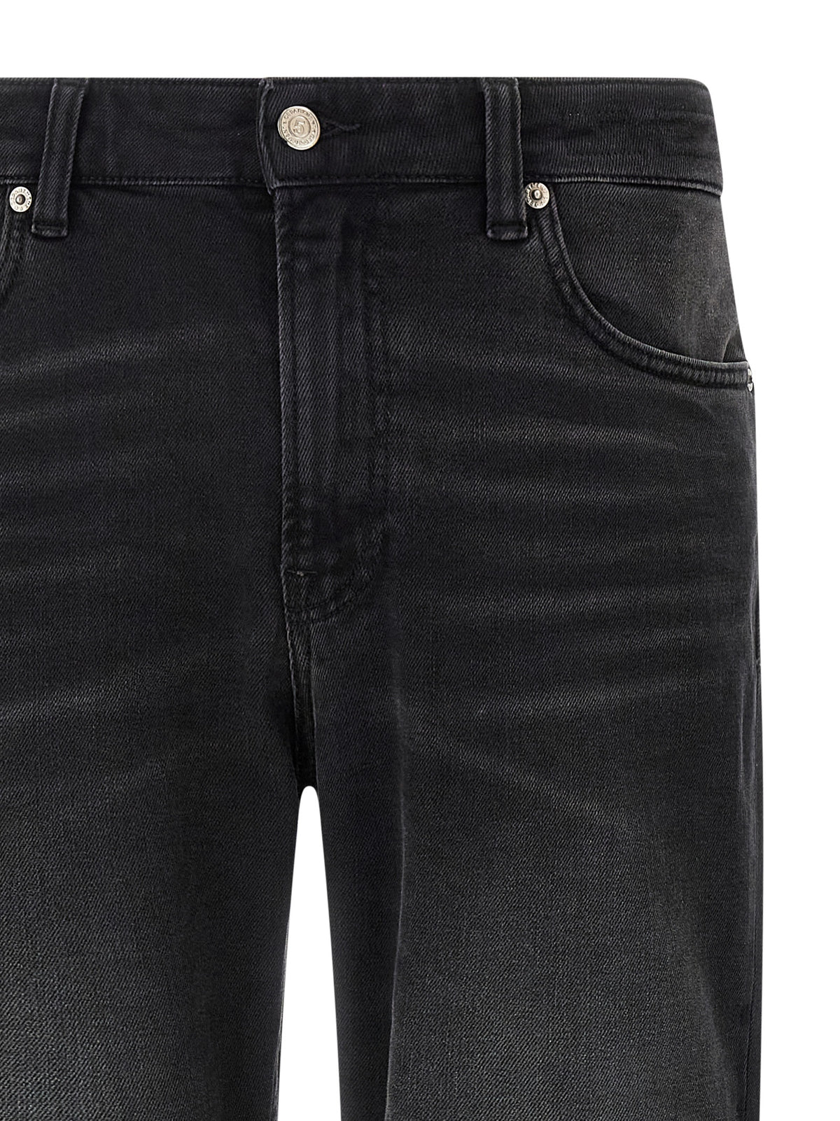 Department 5 Black Cotton Straight-Leg Jeans