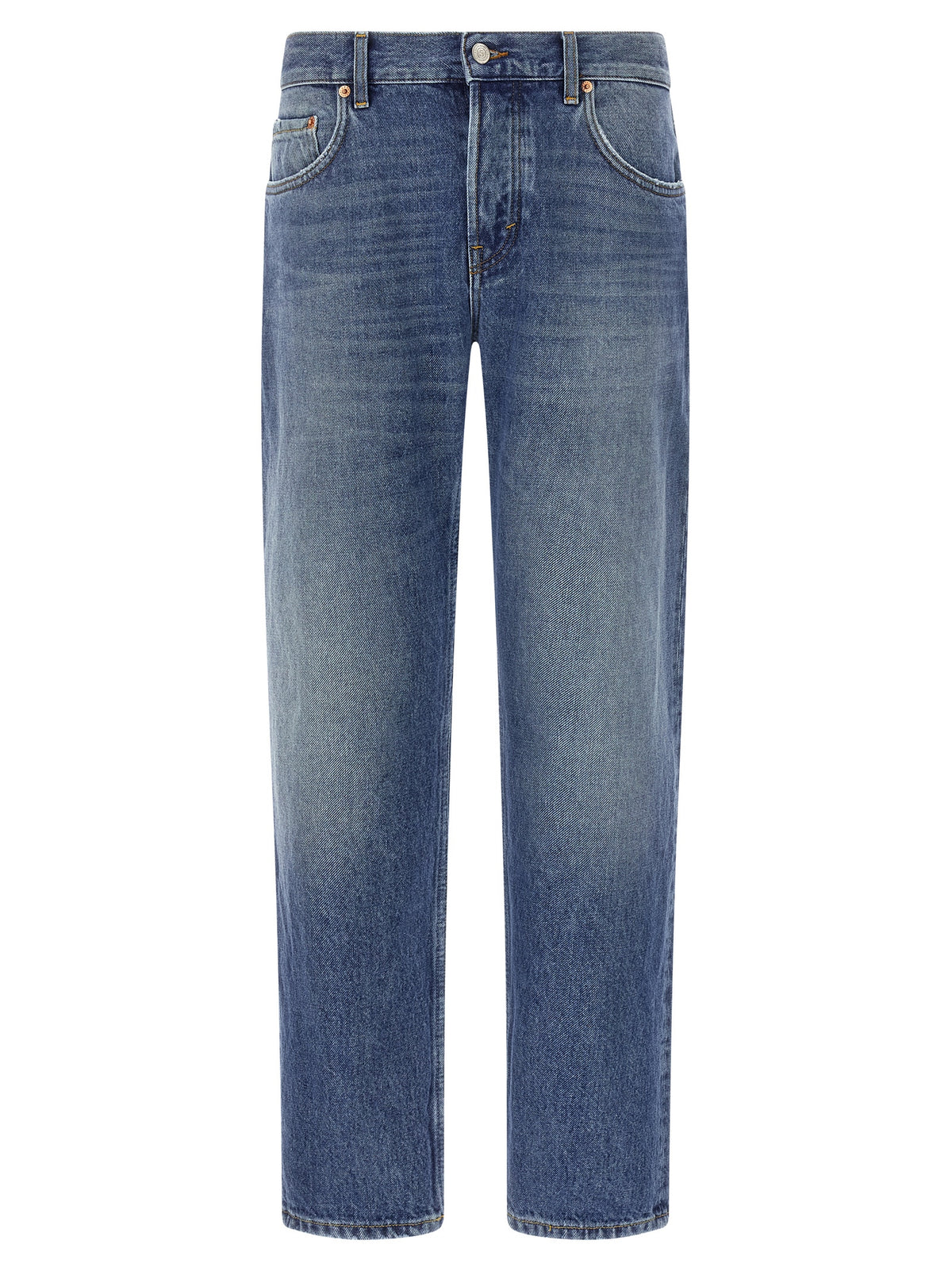 Department 5 Blue Cotton Straight-Leg Jeans