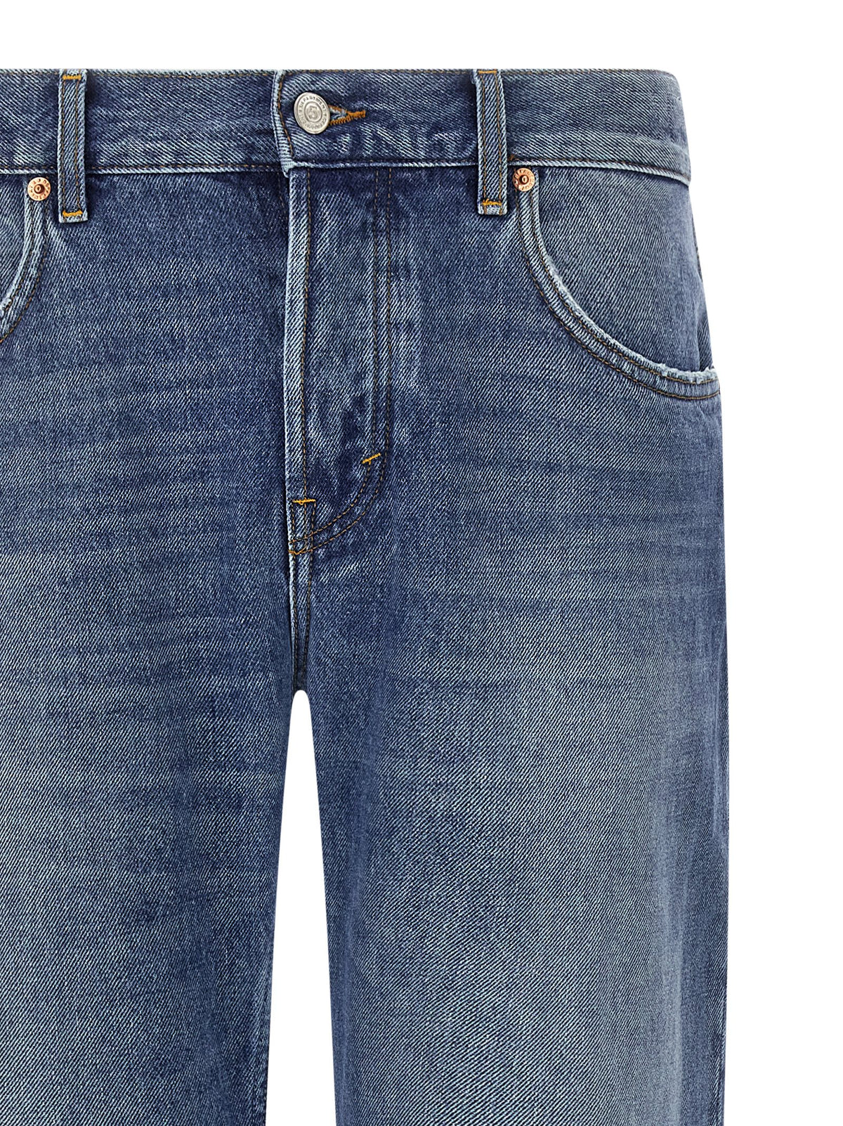 Department 5 Blue Cotton Straight-Leg Jeans