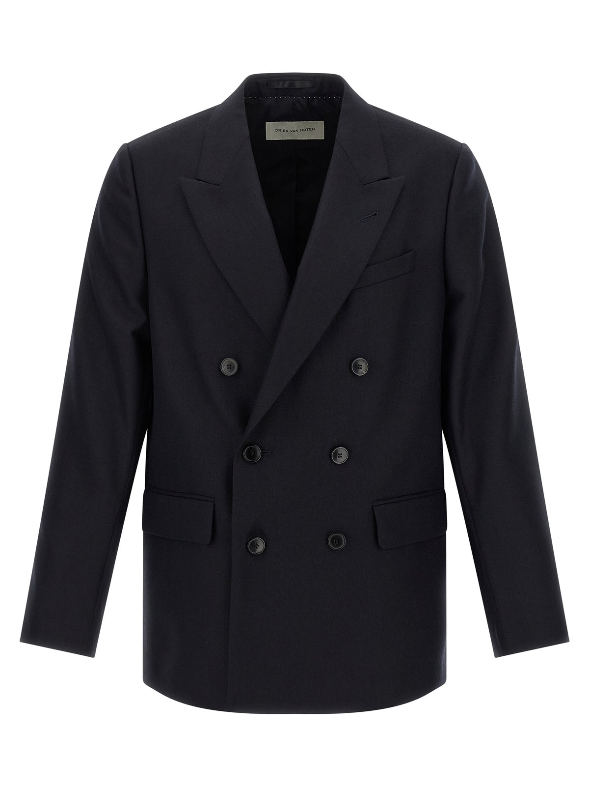 Dries Van Noten Buforden Blue Wool Blazer for Men