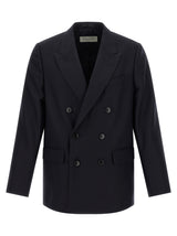Dries Van Noten Buforden Blue Wool Blazer for Men