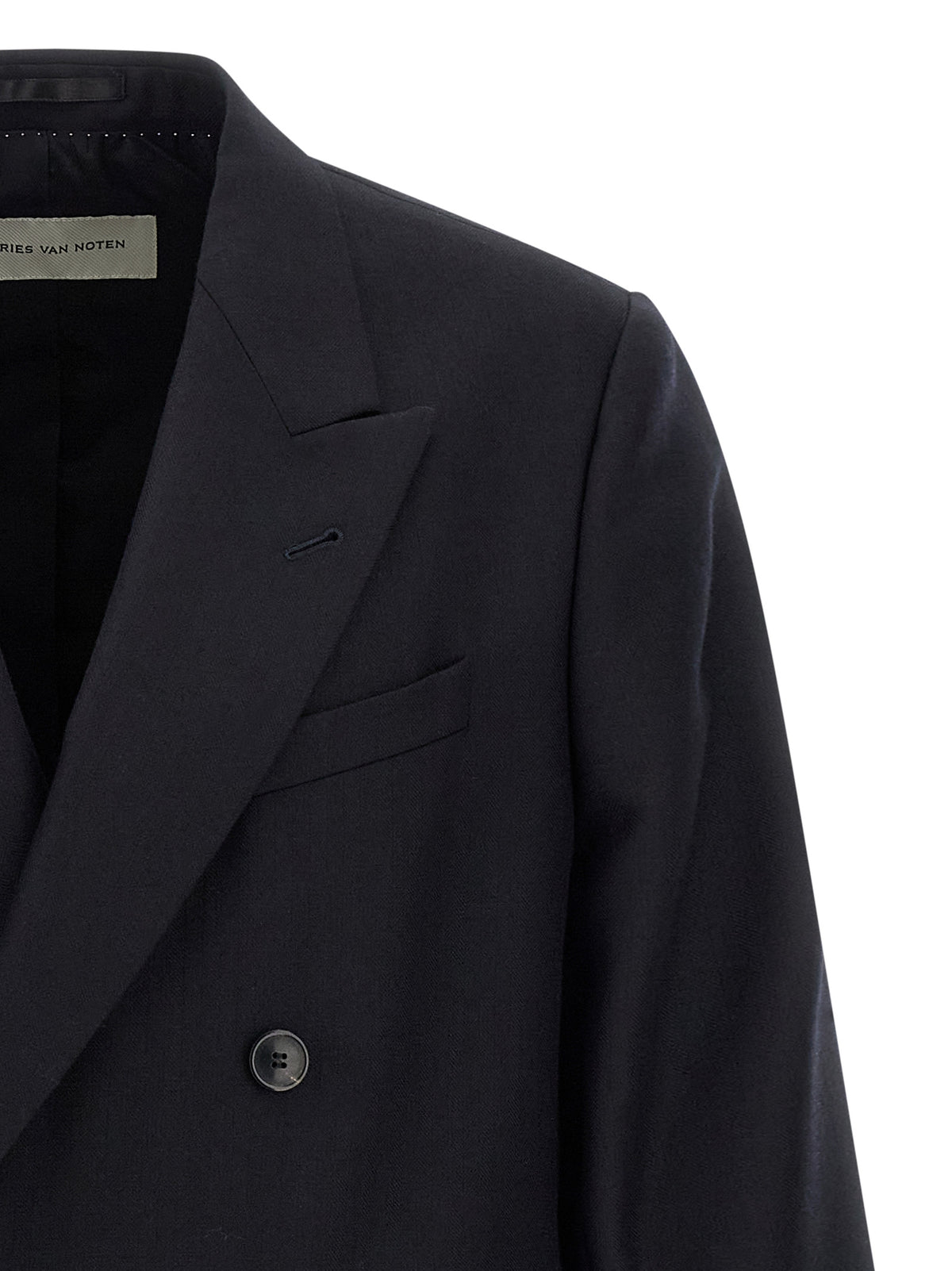 Dries Van Noten Buforden Blue Wool Blazer for Men