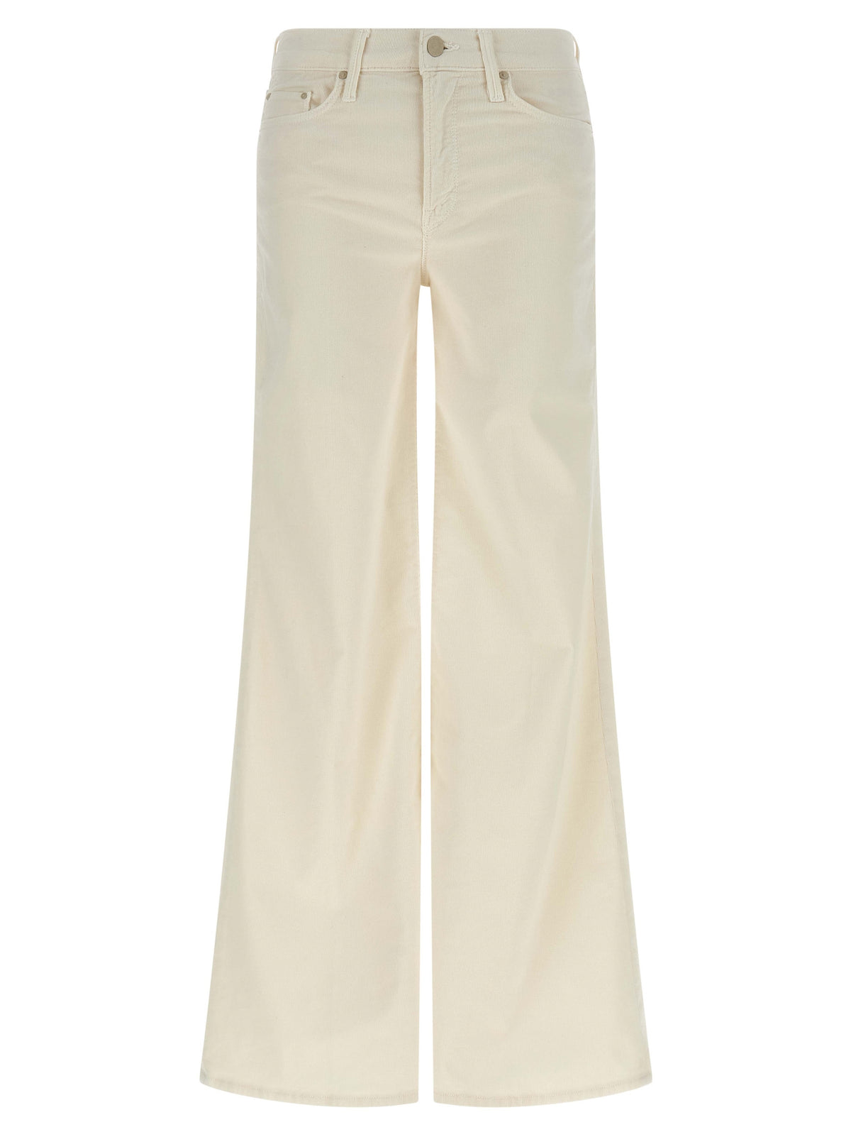 Mother Denim White Cotton Flared Pants