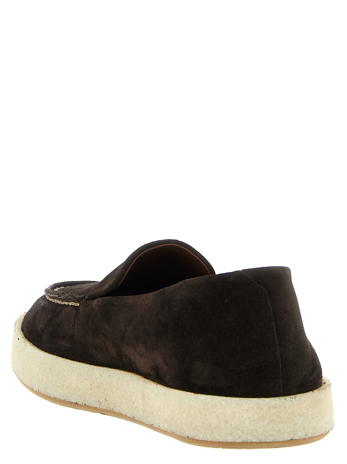 Mocassins à enfiler en cuir marron Marsell