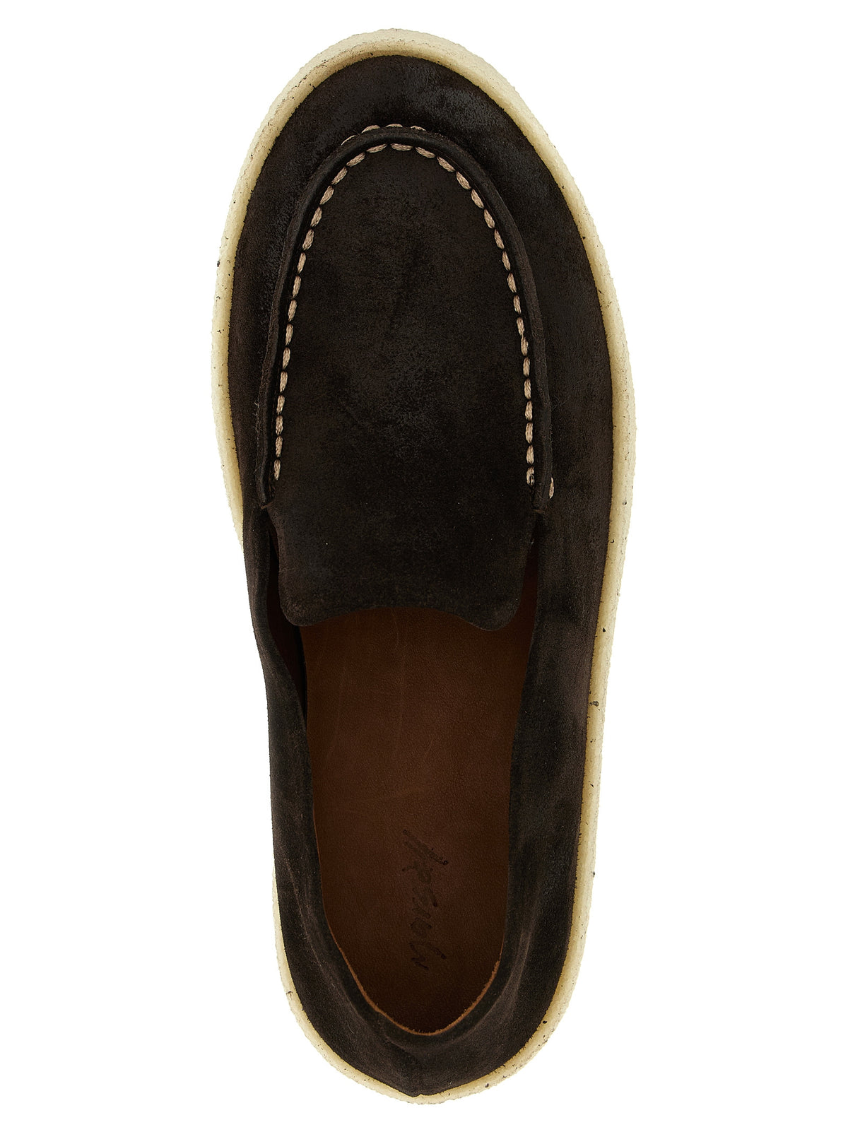 Mocassins à enfiler en cuir marron Marsell